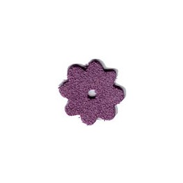 5 Fleurs en daim 28mm mauve